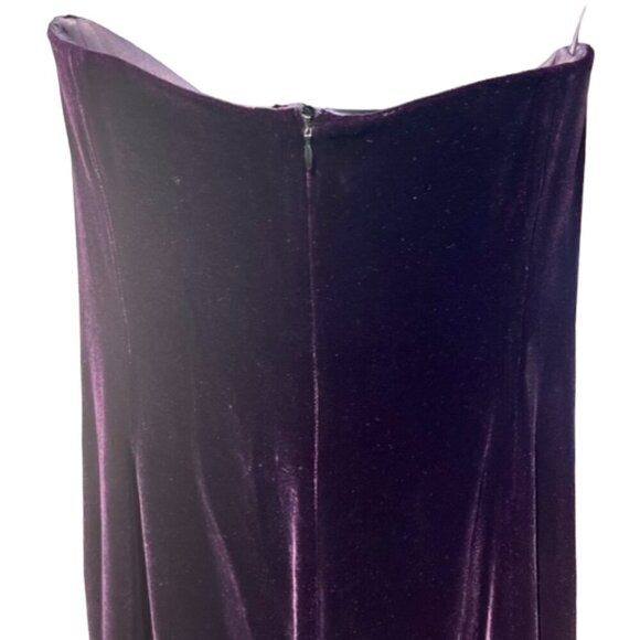 Emporio Armani NWOT Women's Strapless Purple Velvet Mini Dress Party EUR 36 US 6 - Picture 8 of 15